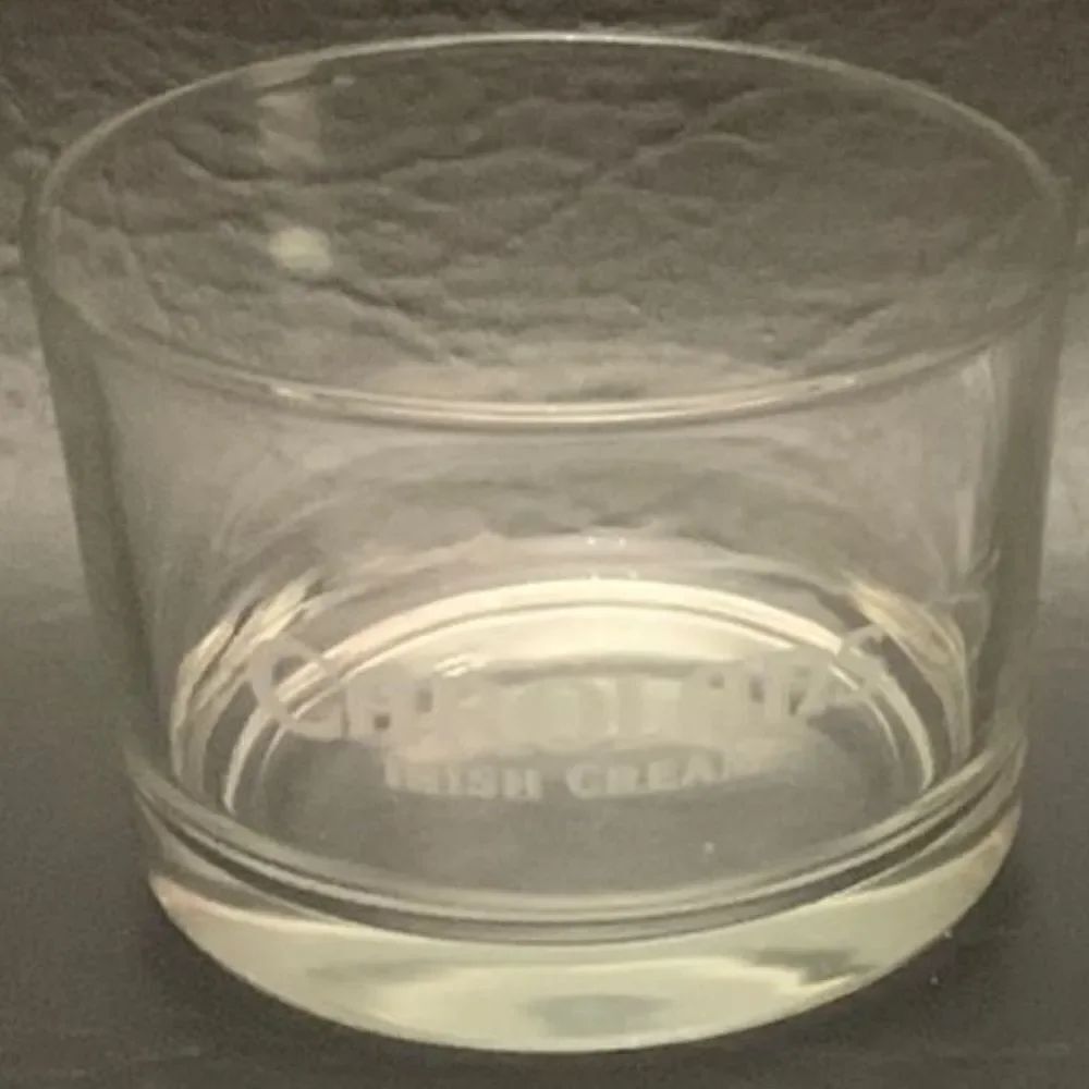 Carolans Irish Cream 6 Ounces Clear Glass White Etching 3X 2 One Glass Only